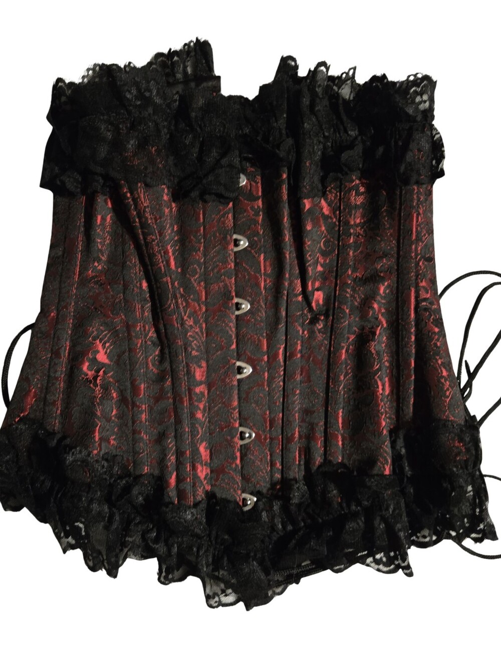 Black & Red Lace Corset Top Size 24
